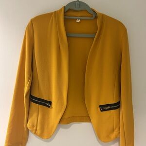 Anthropologie Chartreuse Blazer Medium